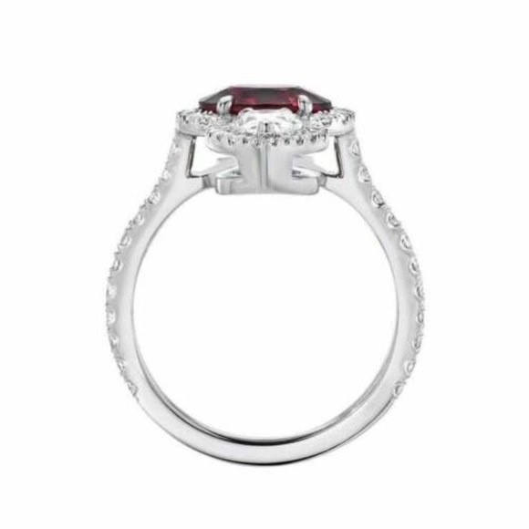 925 Silver Oval Cut Garnet Ring New - Picture 7 of 7